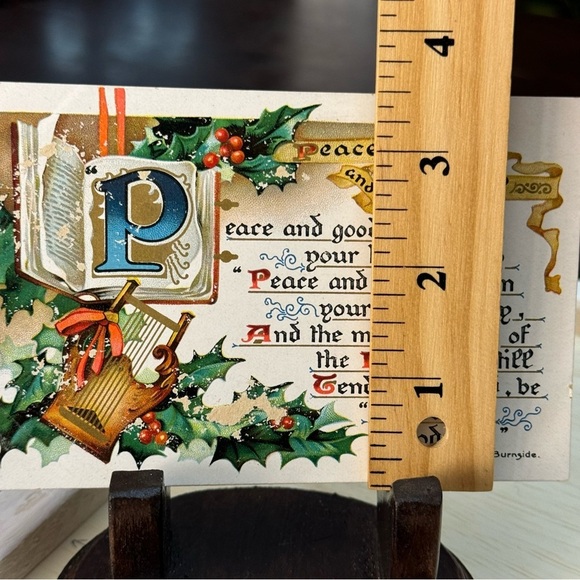 1907 Peace & Goodwill in Your Heart This New Year Celebration Antique Postcard - Picture 7 of 8